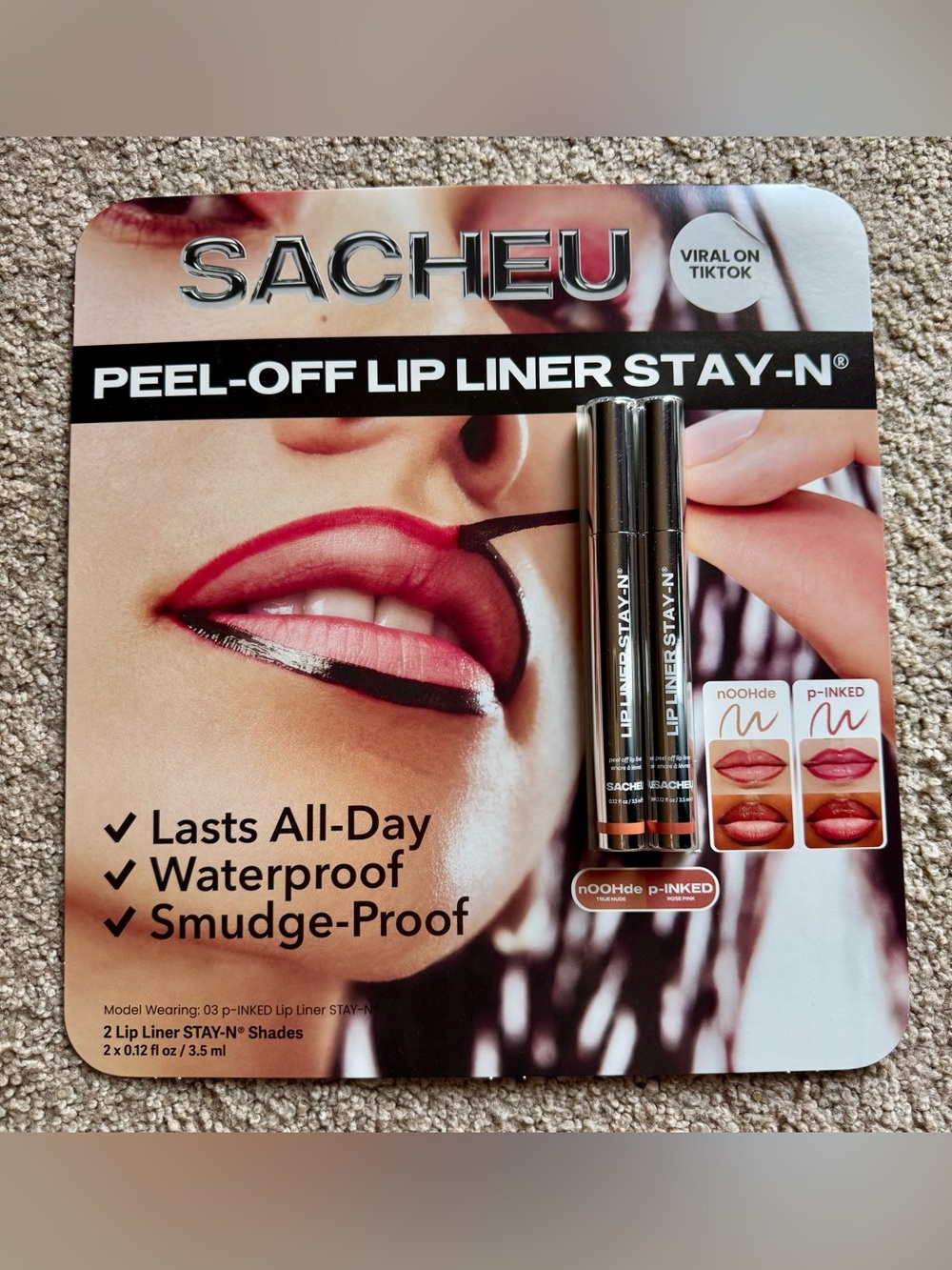 Sacheu Peel Off Lip Liner 2 Pack